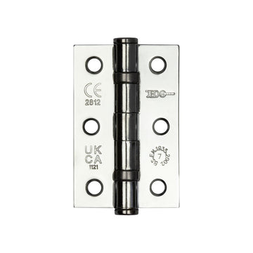 Frelan Hardware - Steel Ball Bearing Hinges - Grade 7 - 76mm x 50mm; #finish_polished-chrome