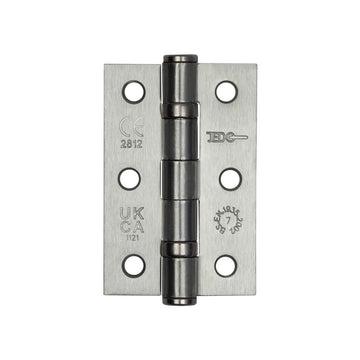 Frelan Hardware - Steel Ball Bearing Hinges - Grade 7 - 76mm x 50mm; #finish_satin-chrome
