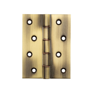 Frelan Hardware - Double Phosphor Bronze Washered Hinges - 102mm x 76mm; #finish_antique-brass