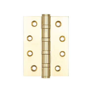 Frelan Hardware - Large Ball Bearing Hinges - 102mm x 76mm; #finish_polished-brass
