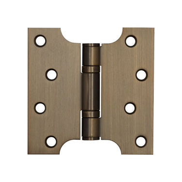 Frelan Hardware - Stainless Steel Ball Bearing Parliament Hinges - 102mm x 102mm; #finish_antique-brass