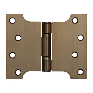 Frelan Hardware - Stainless Steel Ball Bearing Parliament Hinges - 102mm x 127mm; #finish_antique-brass