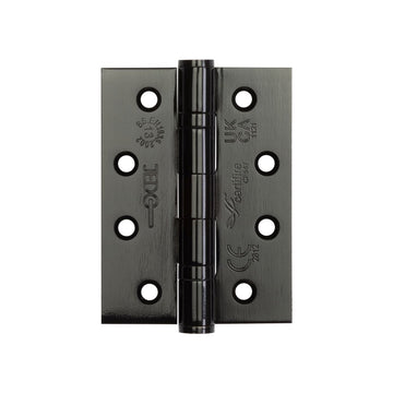 Frelan Hardware - Certifire Stainless Steel Ball Bearing Hinges - Grade 13 - 102mm x 76mm; #finish_black