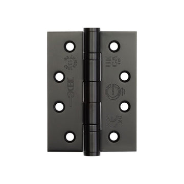 Frelan Hardware - Certifire Stainless Steel Ball Bearing Hinges - Grade 13 - 102mm x 76mm; #finish_matt-black
