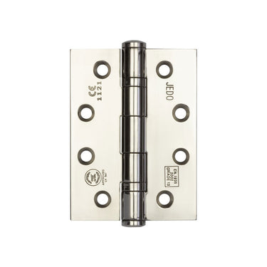 Frelan Hardware - Certifire Stainless Steel Ball Bearing Hinges - Grade 316 Steel - Grade 13 - 102mm x 76mm; #finish_polished-stainless-steel