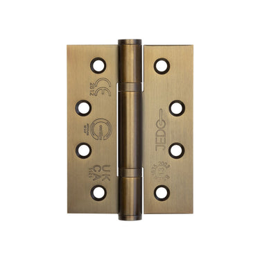 Frelan Hardware - Certifire Stainless Steel Polymer Bearing Hinges - 3 Knuckle - Grade 13 - 102mm x 76mm; #finish_antique-brass
