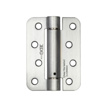 Frelan Hardware - Jedo Steel Radiused Single Action Hinges - 102mm x 76mm; #finish_satin-chrome