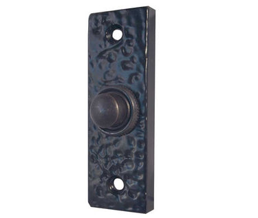 Frelan Hardware - Antique Bell Push - 78mm x 26mm; #finish_black