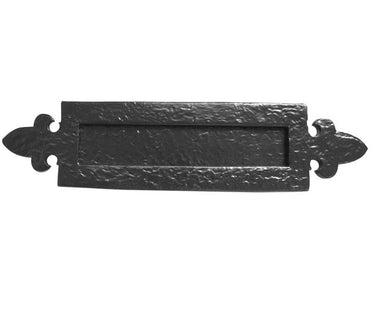 Frelan Hardware - Antique Fleur De Lys Letterplates - 236mm x 84mm; #finish_black