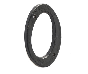 Frelan Hardware - Antique Door Numerals - 0; #finish_black