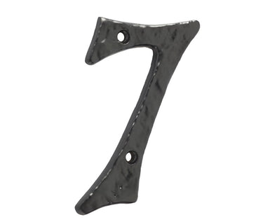 Frelan Hardware - Antique Door Numerals - 7; #finish_black