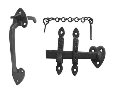 Frelan Hardware - Ledge & Brace Door Catch - 195mm; #finish_black
