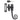Frelan Hardware - Antique Range Locking Fasteners - Right Hand; #finish_black