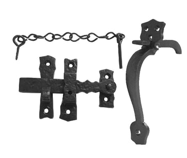 Frelan Hardware - Ledge & Brace Door Catch - 156mm; #finish_black