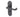 Frelan Hardware - Turnberry Suite Door Handles - Pair - Bathroom; #finish_black