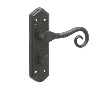 Frelan Hardware - Royal Suite Door Handles - Pair - Bathroom; #finish_black