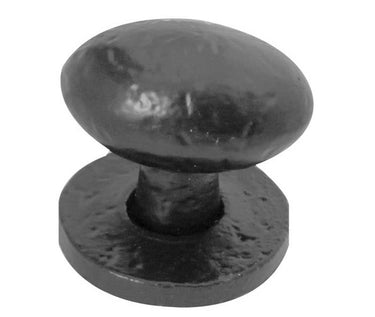 Frelan Hardware - Oval Cupboard Knob - 38mm; #finish_black