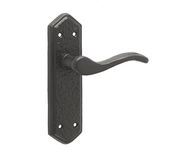 Frelan Hardware - Wentworth Suite Door Handles - Pair - Latch; #finish_black