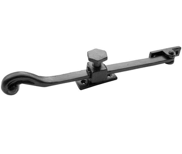 Frelan Hardware - Antique Range Sliding Screw Down Stay - 300mm; #finish_black