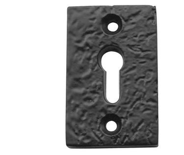 Frelan Hardware - Antique Escutcheon - 50mm - Rectangular; #finish_black