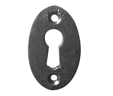 Frelan Hardware - Antique Escutcheon - 50mm - Oval; #finish_black