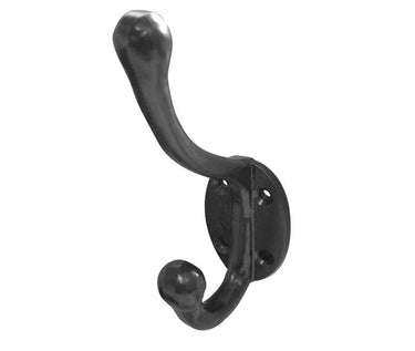 Frelan Hardware - Antique Hat & Coat Hook - 125mm - Single; #finish_black