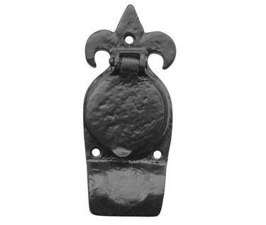 Frelan Hardware - Antique Fleur De Lys Cylinder Pull - 123mm; #finish_black