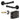 Frelan Hardware - Jedo Classic Door Pack - 57mm Backset - Latch - 3" Hinge; #finish_black