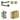 Frelan Hardware - Jedo Classic Door Pack - 44mm Backset - Plain Turn - 4" Hinge; #finish_antique-brass