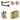 Frelan Hardware - Jedo Classic Door Pack - 44mm Backset - Traditional Turn - 4" Hinge; #finish_antique-brass