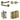 Frelan Hardware - Jedo Classic Door Pack - 44mm Backset - Knurled Turn - 3" Hinge; #finish_antique-brass