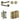 Frelan Hardware - Jedo Classic Door Pack - 44mm Backset - Plain Turn - 3" Hinge; #finish_antique-brass