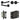 Frelan Hardware - Jedo Classic Door Pack - 44mm Backset - Plain Turn - 3" Hinge; #finish_black