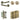 Frelan Hardware - Jedo Classic Door Pack - 44mm Backset - Traditional Turn - 3" Hinge; #finish_antique-brass