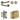 Frelan Hardware - Jedo Classic Door Pack - 57mm Backset - Plain Turn - 4" Hinge; #finish_antique-brass