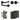 Frelan Hardware - Jedo Classic Door Pack - 57mm Backset - Plain Turn - 4" Hinge; #finish_black