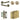Frelan Hardware - Jedo Classic Door Pack - 57mm Backset - Traditional Turn - 4" Hinge; #finish_antique-brass