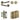 Frelan Hardware - Jedo Classic Door Pack - 57mm Backset - Plain Turn - 3" Hinge; #finish_antique-brass