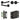 Frelan Hardware - Jedo Classic Door Pack - 57mm Backset - Plain Turn - 3" Hinge; #finish_black