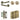 Frelan Hardware - Jedo Classic Door Pack - 57mm Backset - Traditional Turn - 3" Hinge; #finish_antique-brass