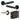 Frelan Hardware - Jedo Bloom Door Pack - 44mm Backset - Latch - 3" Hinge; #finish_black