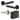 Frelan Hardware - Jedo Bloom Door Pack - 57mm Backset - Latch - 3" Hinge; #finish_black