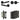 Frelan Hardware - Jedo Bloom Door Pack - 44mm Backset - Knurled Turn - 4" Hinge; #finish_black