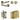 Frelan Hardware - Jedo Bloom Door Pack - 44mm Backset - Plain Turn - 4" Hinge; #finish_antique-brass