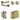 Frelan Hardware - Jedo Bloom Door Pack - 44mm Backset - Traditional Turn - 4" Hinge; #finish_antique-brass