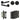 Frelan Hardware - Jedo Bloom Door Pack - 44mm Backset - Traditional Turn - 4" Hinge; #finish_black