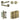 Frelan Hardware - Jedo Bloom Door Pack - 44mm Backset - Plain Turn - 3" Hinge; #finish_antique-brass