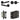 Frelan Hardware - Jedo Bloom Door Pack - 44mm Backset - Plain Turn - 3" Hinge; #finish_black