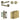 Frelan Hardware - Jedo Bloom Door Pack - 57mm Backset - Plain Turn - 4" Hinge; #finish_antique-brass