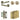 Frelan Hardware - Jedo Bloom Door Pack - 57mm Backset - Traditional Turn - 4" Hinge; #finish_antique-brass
